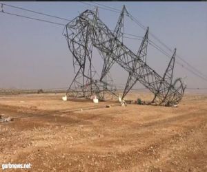 سقوط أبراج كهرباء بحفر الباطن والحصيني يحذر من تكرار آثار تورنيدو الخفجي