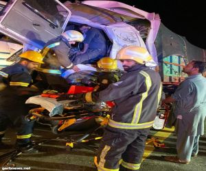 وفاة وإصابة 8 أشخاص في حادث على الطريق الدولي بيش -الدرب في جازان