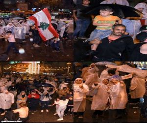 #لبنان : المطر ينهمر و #طرابلس تغصّ بالمتظاهرين