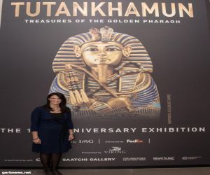 وزيرة السياحة المصري تزور معرض آثار الملك "توت عنخ أمون: الفرعون الذهبي" بلندن