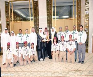 الأمير خالد الفيصل يستقبل كشافة وزارة التعليم المشاركون في منافسات المرحلة النهائية لمنافسات رسل السلام للتميز الكشفي