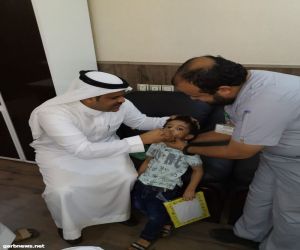 السهلي يدشن حملة التطعيم ضد شلل الأطفال بمركز صحي ديحمة