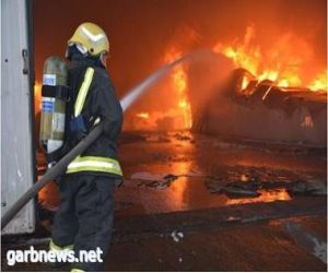 عاجل: حريق الآن في محل في مجمع صبيا بلازا والمدني يخلي المجمع