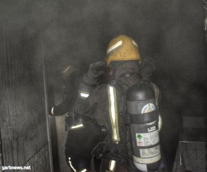 فرق الدفاع المدني تُخلي 20 شخصًا إثر اندلاع حريق شقة في "منار جدة"