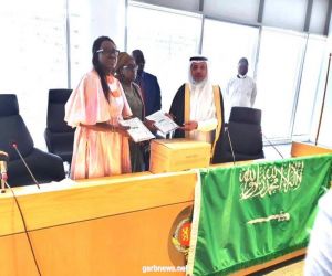 سعادة السفير السعودي لدى السنغال السيد "فهد بن علي الدوسري" يشرف على حفل تسليم  (50طنا" للتمور التي أهدتها السعودية إلى السنغال
