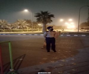 #تحت_الأضواء    غرب ترصد  رجال الامن والسلامة  تحت جنح الليل  وهتان الغبار بجامعة الإمام