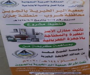 الجمعية الخيريه بمركز الجوين تطلق حمله معونة لمستفيديها