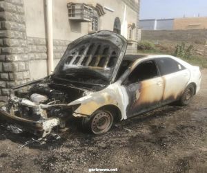 "مدني العارضة" ينقذ أسرة من انفجار مكيف بعد اندلاع حريق بسيارة