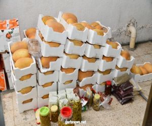 مصادرة 488 كجم من المواد الغذائية بمنطقة الحدود الشمالية