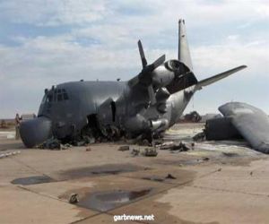 سقوط  طائرة شحن أمريكية من طراز "سي-130"