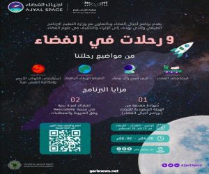 وزارة التعليم والهيئة السعودية للفضاء تُطلقان البرنامج الصيفي 9 رحلات للفضاء