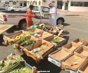 أمانة جازان تكثف حملتها على الباعة الجائلين بصبيا