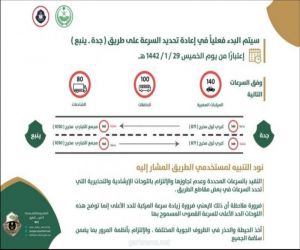 أمن الطرق: 140 كم السرعة القصوى على طريق جدة - ينبع السريع