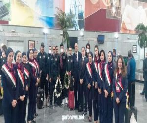 مطار القاهرة يستقبل بعثة الأهلي بممر شرفي وأكاليل ورود