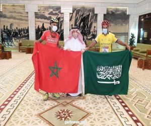 سمو أمير منطقة الرياض يستقبل الرحالين السعودي والمغربي