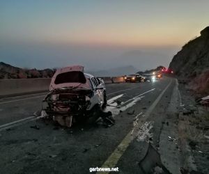 وفاة وأربع إصابات في حادث بين مركبات بعقبة حزنة ببلجرشي