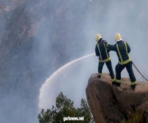 انخفاض نسبة حريق جبل غلامة بشكل كبير
