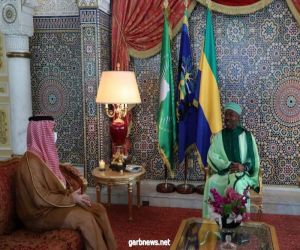رئيس جمهورية الغابون يستقبل سمو وزير الخارجية