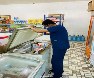 بلدية النقيع تواصل جولاتها الرقابية الصحية على المحلات الغذائية وصوالين الحلاقة ضمن أعمالها الرقابيه اليومية .