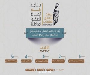 نادي الصقور السعودي يدشن برنامج "هدد" لإعادة الصقور إلى مواطنها الأصلية