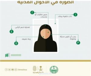 "الأحوال المدنية" توضح ضوابط الصورة الشخصية في بطاقة الهوية للمواطنات