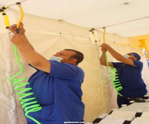 صحة حفر الباطن تنفذ دورة تدريبية عن التطهير الكيميائي للمواد الخطرة في مستشفى القيصومة العام