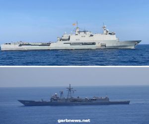 القوات البحرية المصرية والأسبانية تنفذان تدريبًا بحريًا عابرًا بنطاق الأسطول الجنوبي بالبحر الأحمر