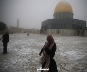 عاصفة ثلجية تظرب القدس المحتلة