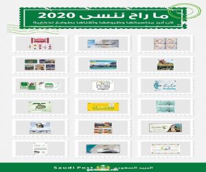 البريد السعودي يوثّق أبرز أحداث 2020 بـ 18طابعاً