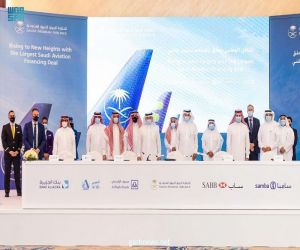 "الخطوط السعودية" توقع اتفاقية مع 6 بنوك سعودية بقيمة 11,2 مليار ريال لتمويل برنامج زيادة أسطول طائراتها
