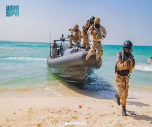 استمرار مناورات تمرين ( الفلك 4 ) بين القوات البحرية الملكية السعودية والقوات البحرية السودانية بقاعدة الملك فيصل البحرية.