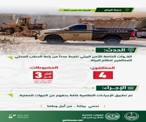 القوات الخاصة للأمن البيئي تضبط (4) مخالفين لنظام البيئة في مدينة الرياض