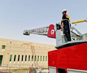 مستشفى الملك عبدالعزيز بالأحساء ينفذ فرضية وقوع حادث حريق وانسكاب مادة كيميائية