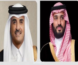 سمو ولي العهد يتلقى اتصالاً هاتفياً من أمير دولة قطر