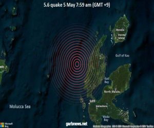 ًزلزال بقوة 5.7 يضرب إقليماً إندونيسيا
