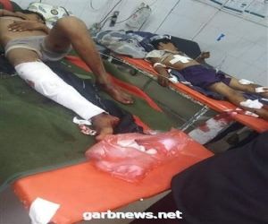 إصابة طفلين جراء انفجار لغم زرعته مليشيات الحوثي الانقلابية في بعدان إب
