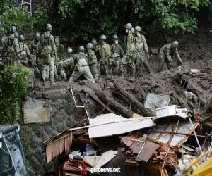 قتيلان و20 مفقوداً بانهيارات أرضية في اليابان