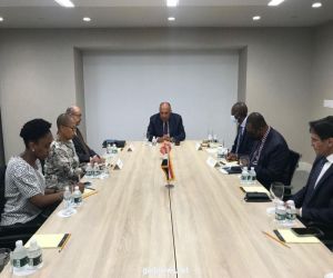 وزير الخارجية يجتمع مع "ترويكا" الاتحاد الأفريقي