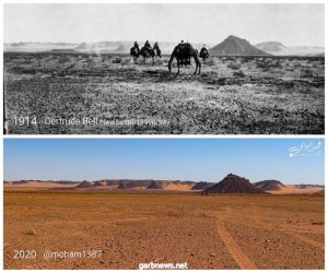مواطن يوثّق مقارنة بين مناطق في المملكة التقطت لها صور قبل 100 عام ووضعها الحالي