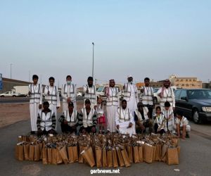 فريق تراحم حائل التطوعي يوزع وجبات الإفطار بمدخل حائل الشمالي