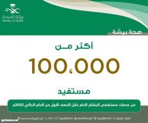 أكثر من 100 ألف مستفيد من خدمات مستشفى البشائر العام
