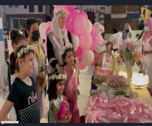 "رايتك وردية".. مسيرة بالمدينة المنورة لدعم مرضى سرطان