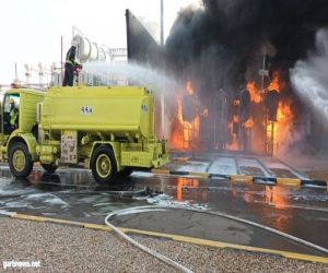 مدني دومة الجندل يباشر حادث حريق محول كهربائي