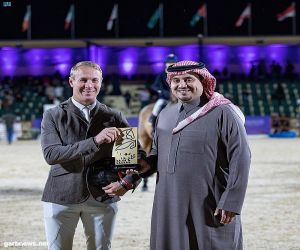 الأمير فهد بن جلوي يتوج الفارس الألماني " ويل" ببطولة الشوط المؤهل لكأس العالم في "قفز السعودية"