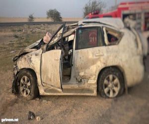 وفاة مسن وإصابة عائلة سعودية نتيجة تصادم على طريق السالمي بالكويت