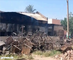 #السودان احتواء حريق كبير بمستشفي مدني