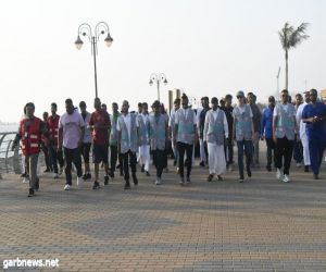 جمعية مشاة وهايكنج جازان وأمانة المنطقة تُفّعلان اليوم الوطني للمشي