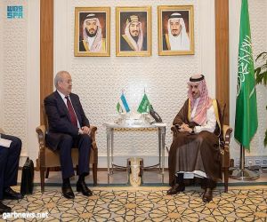 الأمير فيصل بن فرحان يستقبل مبعوث الرئيس الأوزبكي للشؤون الخارجية