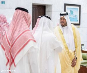 سمو نائب أمير منطقة الرياض يستقبل منسوبي الإمارة المهنئين بشهر رمضان المبارك.