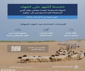 "البيئة": خمسة أشهر على انتهاء مهلة عودة مواشي وإبل الرعي المملوكة لغير السعوديين إلى دولهم